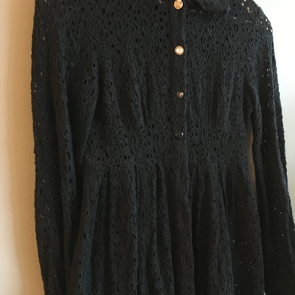 🚫 Sheer Black Vintage Lace Dress - Picture 5 of 6